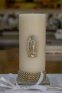 Cirio Virgen de Guadalupe Plata y Oro